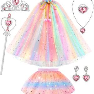 Rainbow Princess Dress with Accessories